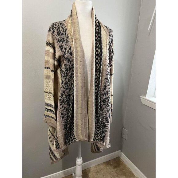 Poem & Thread Draped Knitted Cardigan Sweater Size Large - Picture 2 of 9
